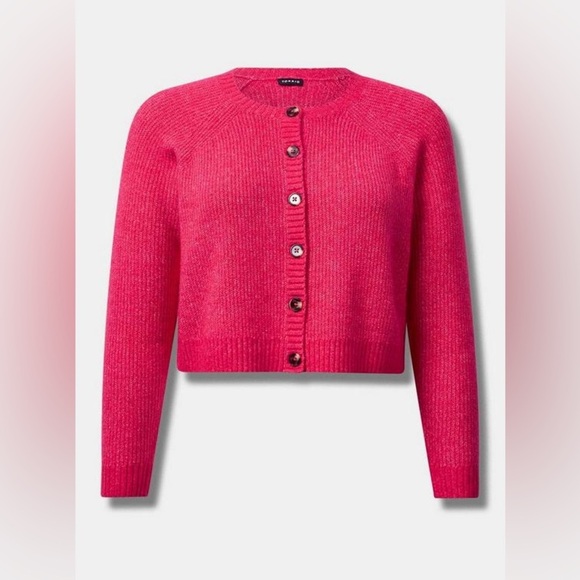 Torrid Women's Pink Button-Up Sweater Size 3 - Picture 4 of 6